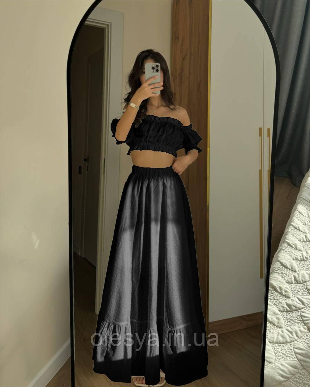 Костюм двійка: блуза + спідниця максі 337 Р-ри XS-S, M-L