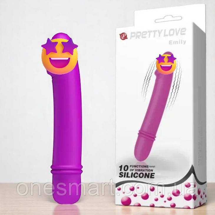 Вибромассажер Pretty Love EMILY водонепроникний для жінок з 10 режимами вібрації для інтимної стимуляції, фото 1