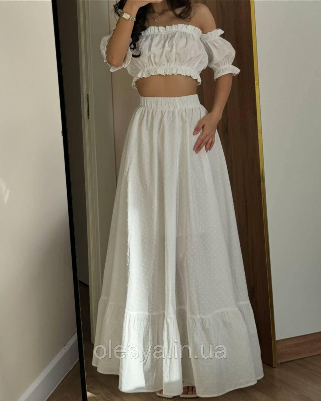 Костюм двійка: блуза + спідниця максі 337 Р-ри XS-S, M-L