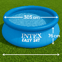 Наливний басейн Intex Easy Set 305×76 см (3 853 л) з фільтр-насосом 28122, фото 5