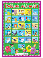 Плакат A2 "Алфавіт. Англійська абетка друкована"(укр.) №10104246У/0129-01/Ранок/
