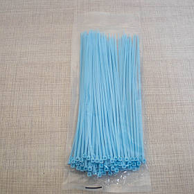 Стяжка кабельна "4х200" блакитний 100шт шир. 2,7мм довж. 200мм