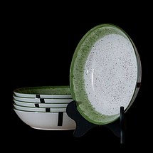 Сервіз Ardesto Siena 30 предметів SWG біло-зелений, фото 4