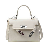 Жіноча сумка біла 032 крос-боді на ремінці