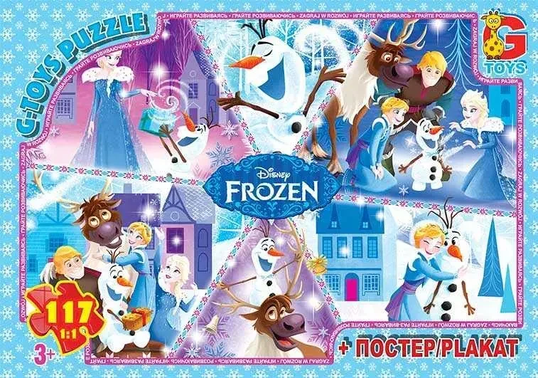 Гр Пазли 117 ел. "G Toys" "Frozen" FR 044 (62) +постер, фото 1