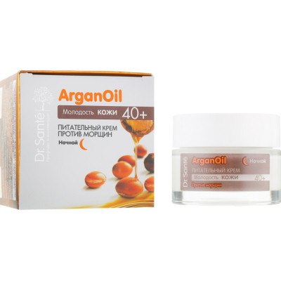 Крем для обличчя Dr. Sante Argan Oil Поживний проти зморшок нічний 40+ 50 мл (4823015929106), фото 1