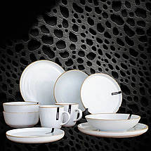 Сервыз столовий Apulia Grey12 предметыв сірий, фото 5