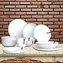 Сервіз столовий Apulia Grey 16 предметів сірий, фото 4