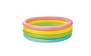 Надувний басейн для дітей 168х46 см Intex 56441 "Веселка", 4 кільця, круглий, об'єм: 780 л