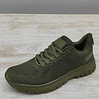 Кроссовки мужские хаки зеленые летние сетка Кросівки чоловічі хакі зелені літні сітка (Код: М3354)