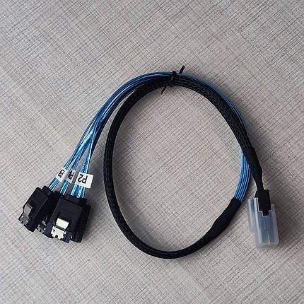 Кабель SAS SATA Mini-SAS SFF-8087 36P до 4 SATA довжина 50 см, фото 1