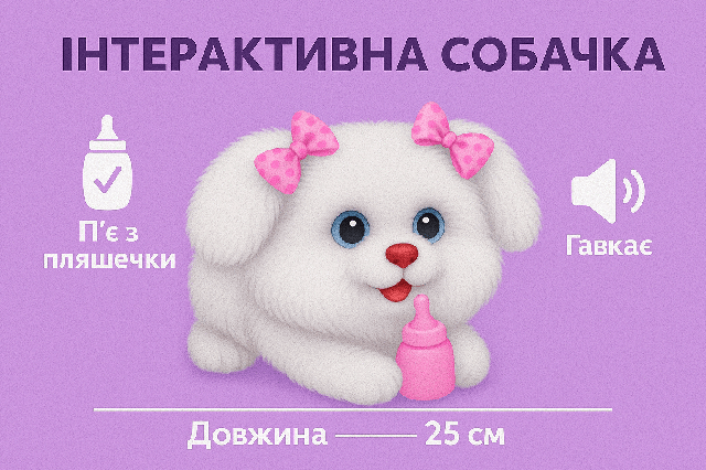 Інтерактивний песик із пляшечкою - блимає, гавкає, записує голос (933-103E/3)