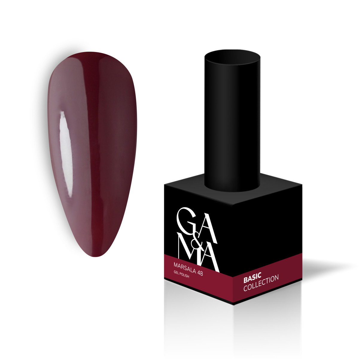 GA&MA Basic collection 048 marsala — гель лак марсал, 10 мл
