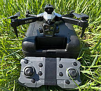 Квадрокоптер дрон з подвійною камерою потужний коптер із захистом та запасними лопатями, коптер з автопілотом