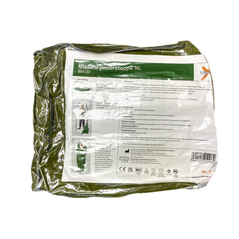 Термоодіяло еластичне PerSys Medical Blizzard Blanket 2,45 × 2,1 м, Колір: Olive