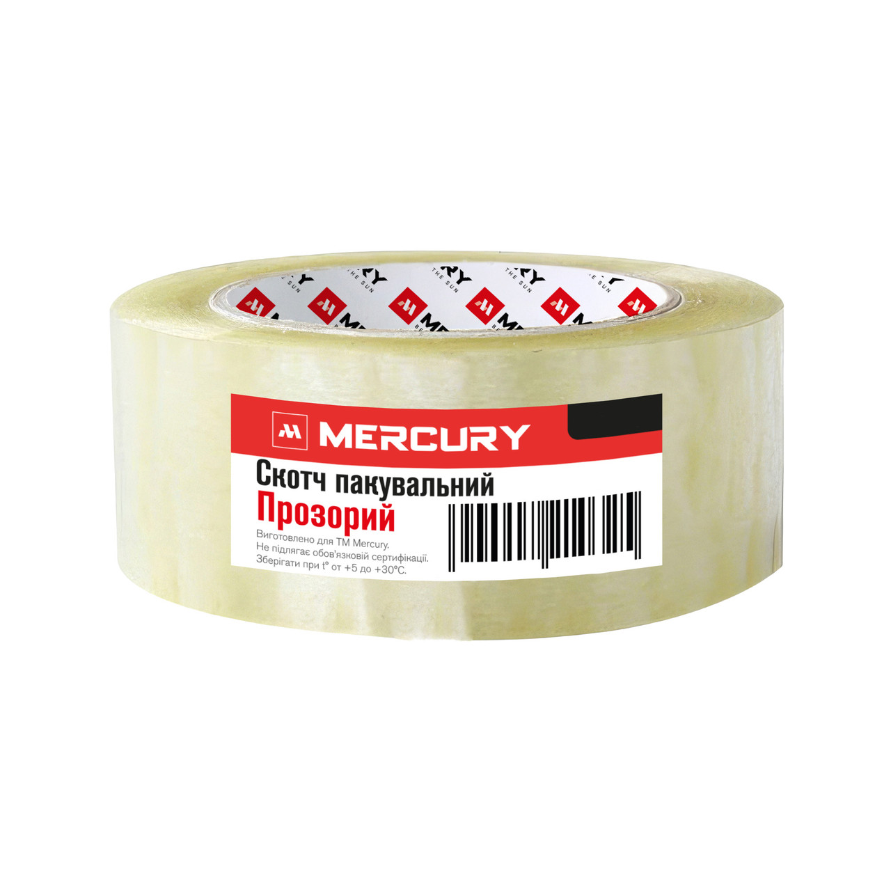 Скотч пакувальний Прозорий 45 мм 15000 см (150 м) Mercury, фото 1
