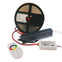Стрічка світлодіодна 5м термостійка RGB + блок живлення 24В IP68 комплект для лазні і сауни