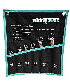 Whirlpower Набір ключів розрізних 8-22мм 6од.чохол