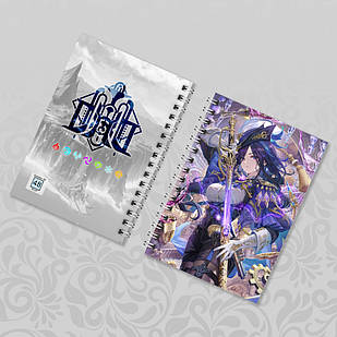 Блокнот А6 Genshin Impact Клорінд (у клітинку на 48 аркушів)