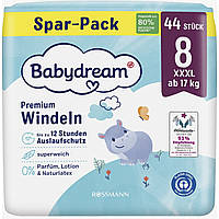 Підгузки Babydream premium Німеччина 8 (17+кг) 44шт