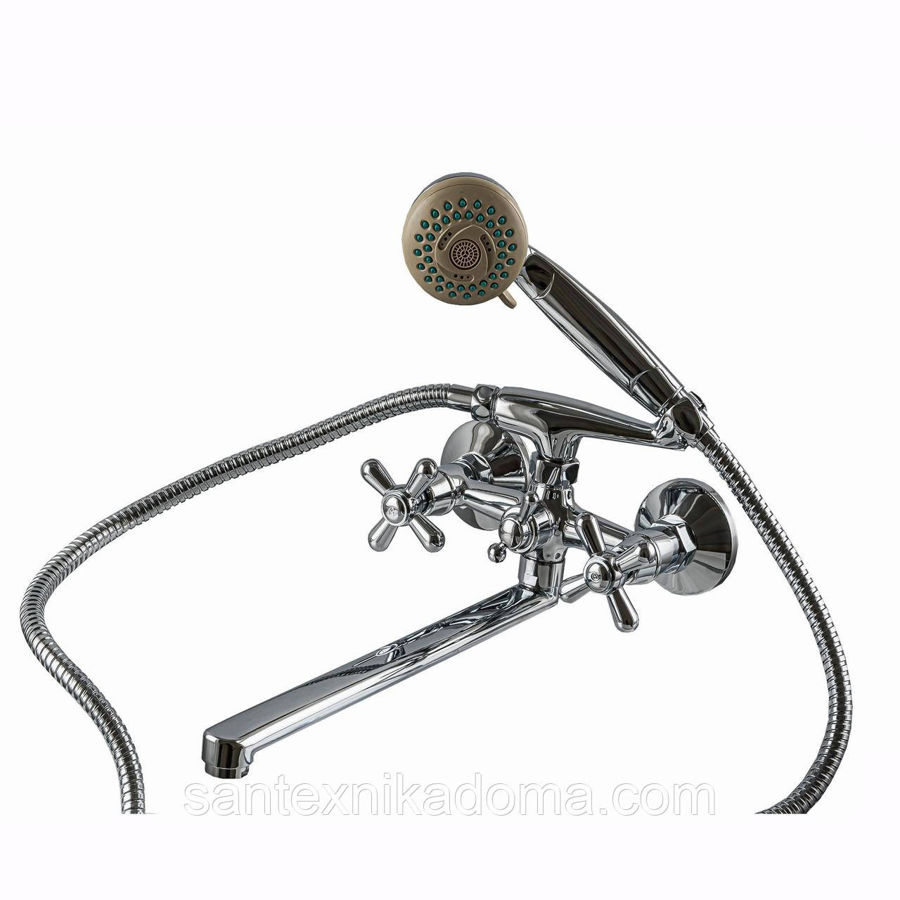 Змішувач для ванни Globus Lux GB-SHARM-0316o латунь двовентильний  гусак 35 см