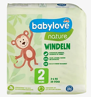 Підгузки Babylove nature Німеччина 2 (3-6кг) 28шт