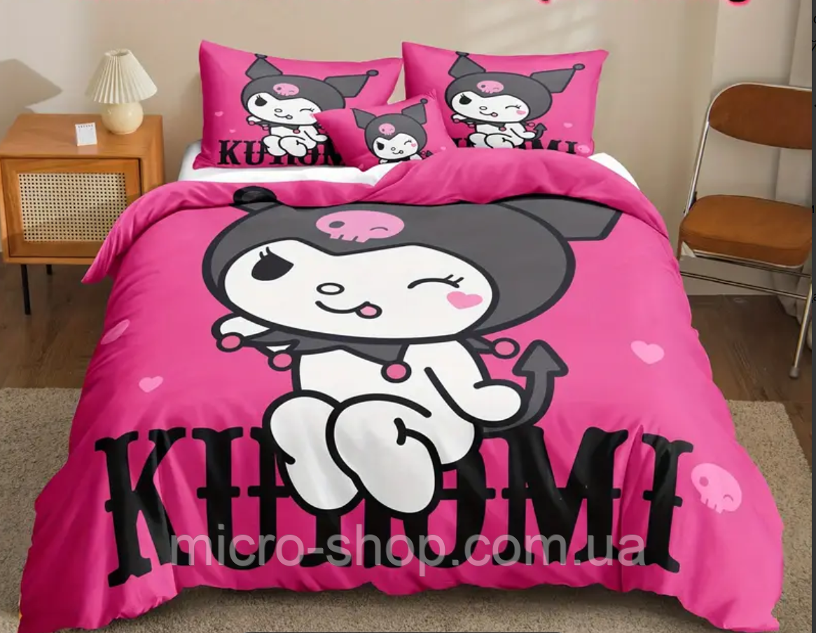 Набір дитячої постільної білизни без простирадла Куромі Kuromi