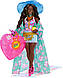 Лялька Барбі Екстра Подорож Відпочинок на пляжі Barbie Extra Fly Travel Barbie Doll with Beach Fashion HPB14 - фото 1 - id-p2587281959