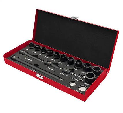 Набір насадок для пошкоджених/зірваних гайок та болтів, 19 шт REDATS, фото 1