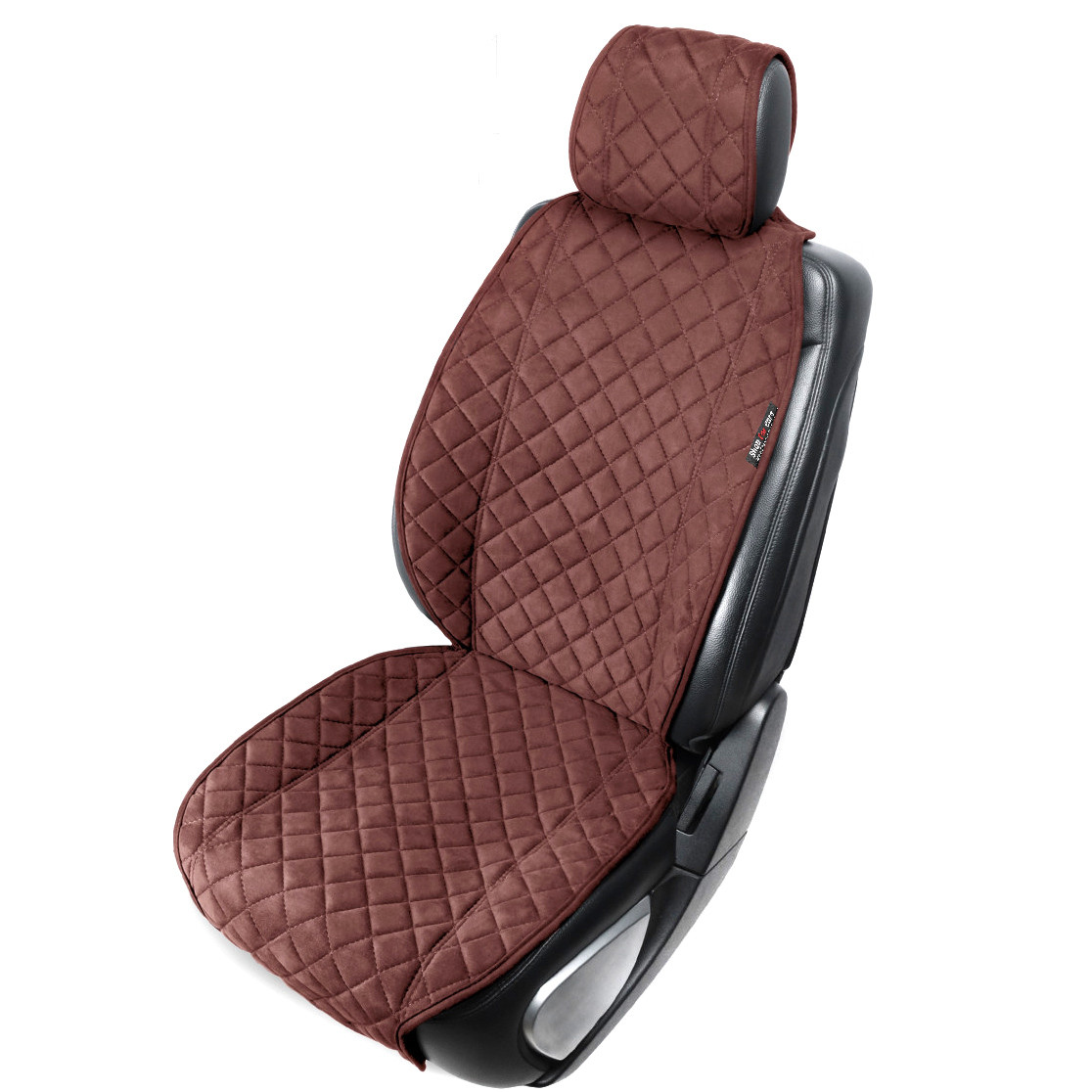 Накидка для сидіння Алькантара Verona Premium L коричнева 1 шт (Оригінал), фото 1