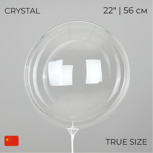 Куля Bubbles True size 22" | 56 см КИТАЙ-КТ Прозора, фото 3