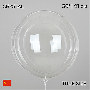 Куля Bubbles True size 36" | 91 см КИТАЙ-КТ Прозора, фото 3