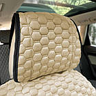 Накидки для передніх сидінь Montana Передні Бежеві 2 шт (Мікро Велюр Сота Преміум), фото 2