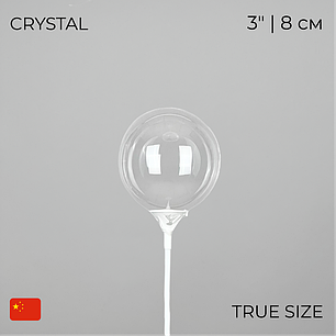 Куля Bubbles True size 3" | 8 см КИТАЙ-КТ Прозора, фото 3
