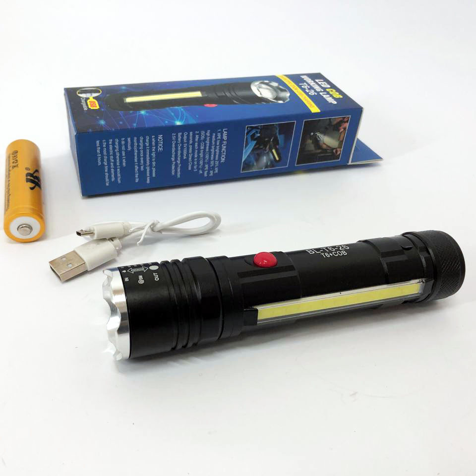 Тактичний ручний ліхтар Police T6-26+T6+COB, фото 1