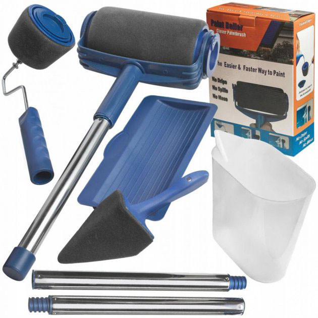 Набір для фарбування стін стелі підлоги валик з резервуаром Paint Roller 5 в 1, фото 1
