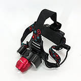 Універсальний налобний ліхтар 2117-T6+2COB 2х18650 3 світлодіоди 4 режими роботи свічення 1500 люмен, фото 9