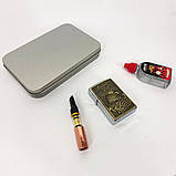 Запальничка бензинова в подарунковій коробці N3, сувенір запальничка, подарунки для чоловіків, фото 3