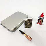Запальничка бензинова в подарунковій коробці N3, сувенір запальничка, подарунки для чоловіків, фото 8