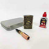 Запальничка бензинова в подарунковій коробці N3, сувенір запальничка, подарунки для чоловіків, фото 9