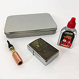 Запальничка бензинова в подарунковій коробці N6, сувенір запальничка, подарунки для чоловіків, фото 6