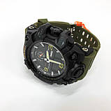 Годинник наручний чоловічий SKMEI 1586AG ARMY GREEN, чоловічий армійський водостійкий тактичний. Колір:, фото 7