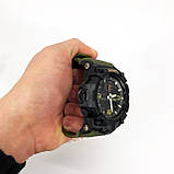 Годинник наручний чоловічий SKMEI 1586AG ARMY GREEN, чоловічий армійський водостійкий тактичний. Колір:, фото 10