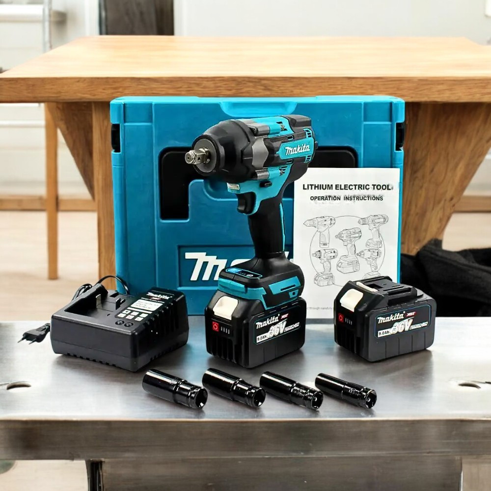 Зручний акумуляторний гайковерт Макіта 36V 9AH Компактний гайковерт Makita DTW850BL Безщітковий гайковерт, фото 1