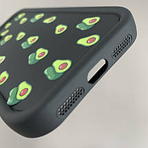 Чохол для Apple iPhone 11 чорний чохол із зеленими авокадо на телефон айфон 11 q06h, фото 4