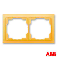 Рамка 2-поста ABB Neo 3901M-A00120 43 подвійна, помаранчевий лід