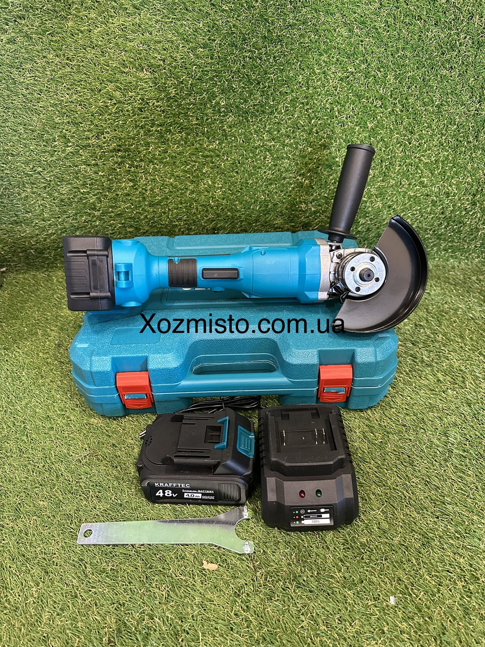 Акумуляторна болгарка Krafftec GWS-48 PRO (48V, 4 Ah) з регулятором обертів. КШМ Крафтек