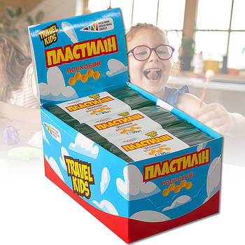 Восковий пластилін "Travel Kids" Гамма Зелений Упаковка 12 шт по 30 грам