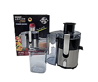 Соковижималка Zepline ZP-099 3000W з неіржавкої сталі, потужна центрифужна соковичавниця із широкою горловиною