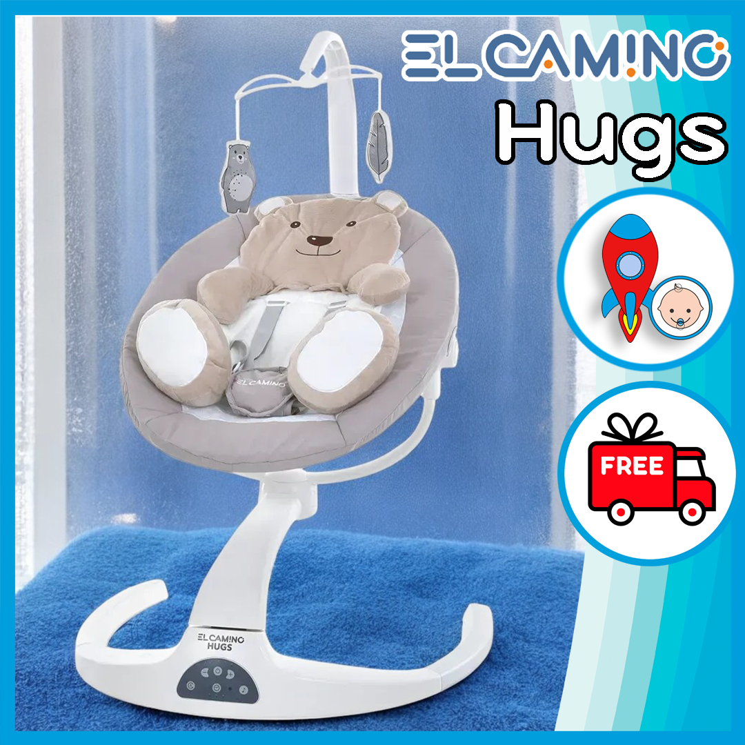 Дитячий заколисуючий центр шезлонг гойдалки EL Camino Hugs ME 1077 з музикою, таймером, на радіокеруванні